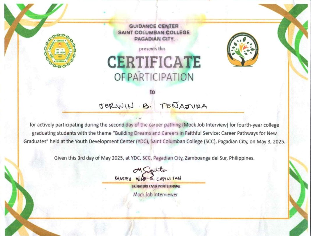 Mock Job Interview Cert